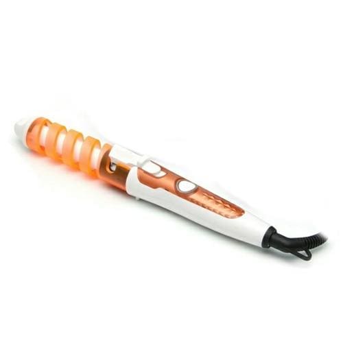 Magic Ceramic Spiral Hair Curling Iron Wand - Orange - Hair Rollers