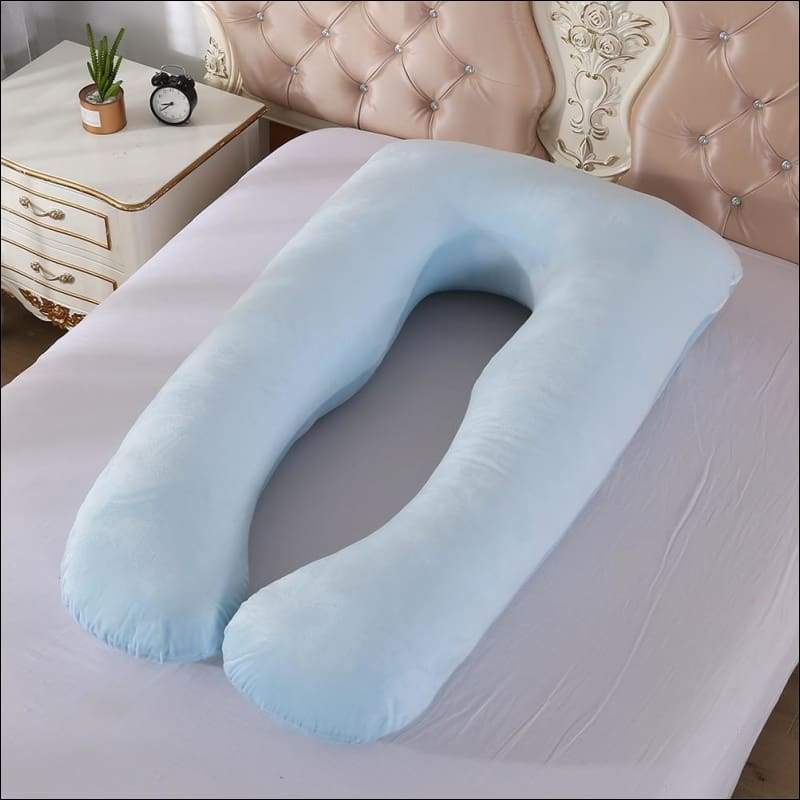 Maternity Pregnancy Pillow - Crystal Velvet Blue - Maternity Pregnancy Pillow