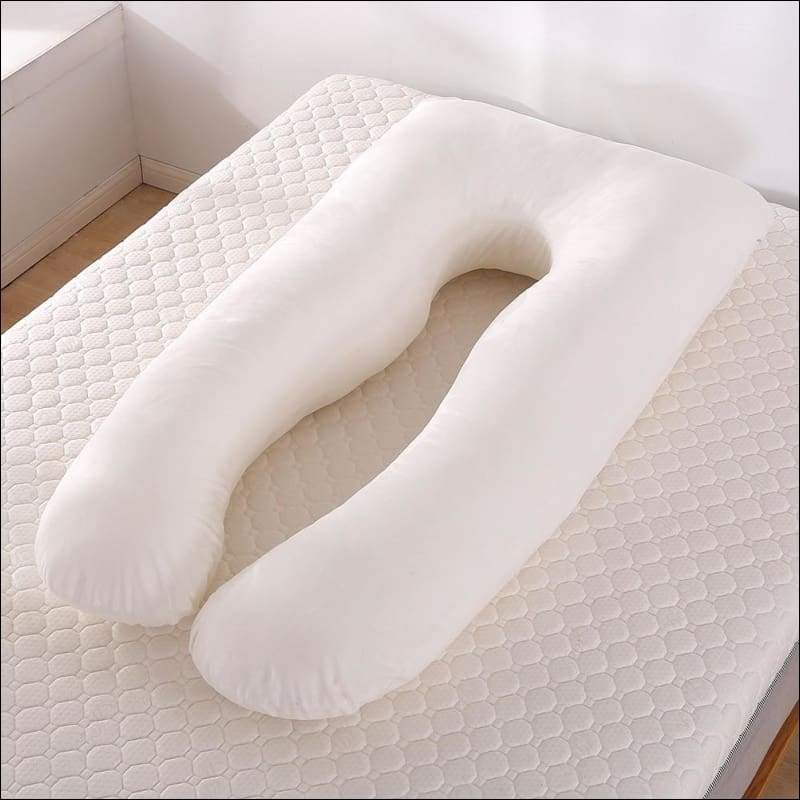 Maternity Pregnancy Pillow - Crystal Velvet White - Maternity Pregnancy Pillow