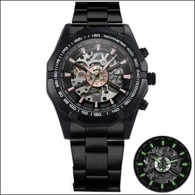 Mechanical watch luxury - ALL BLACK - Mechanical Watches