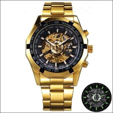 Mechanical watch luxury - GOLDEN ALL BLACK - Mechanical Watches