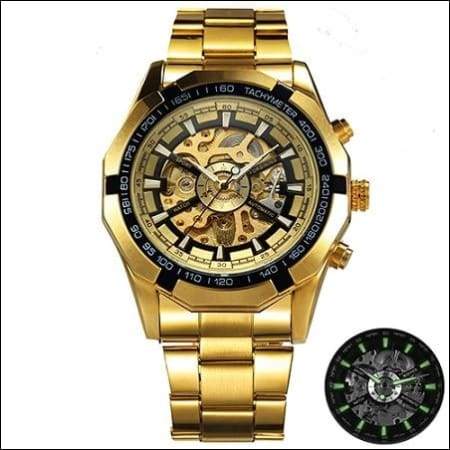 Mechanical watch luxury - GOLDEN GOLDEN BLACK - Mechanical Watches