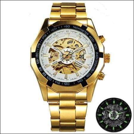 Mechanical watch luxury - GOLDEN WHITE - Mechanical Watches