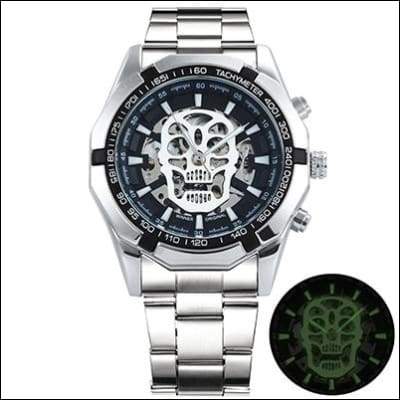 Mechanical watch luxury - UPGRADE SILVER SKULL - Mechanical Watches