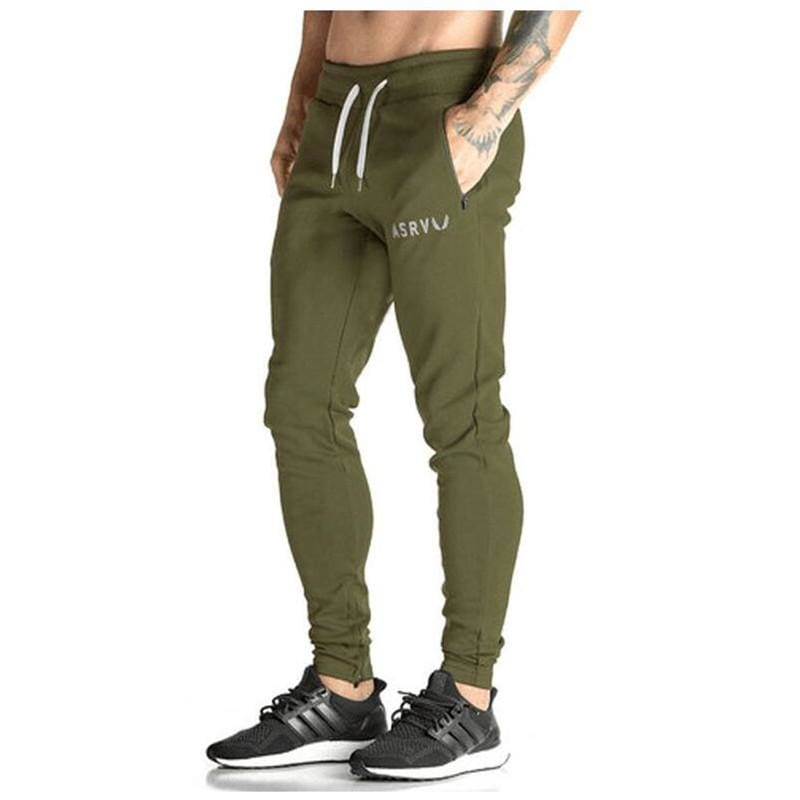 Men Casual Sweatpants Workout Sportswear Jogger - Army Green / M - Cross Pants