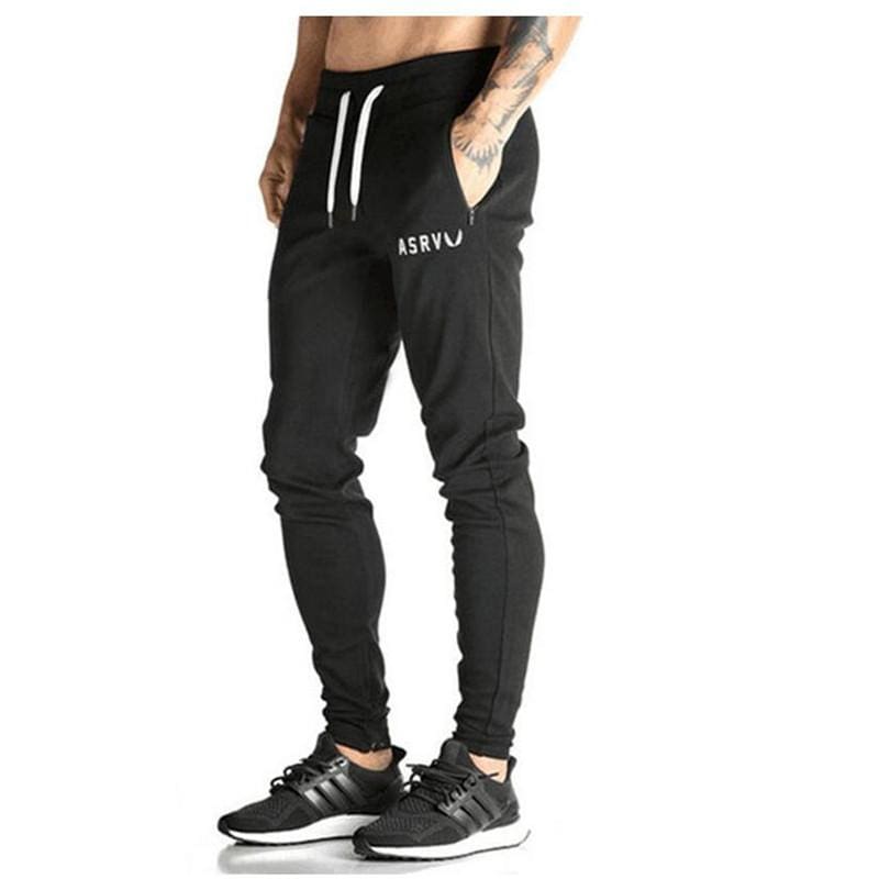 Men Casual Sweatpants Workout Sportswear Jogger - Black / M - Cross Pants