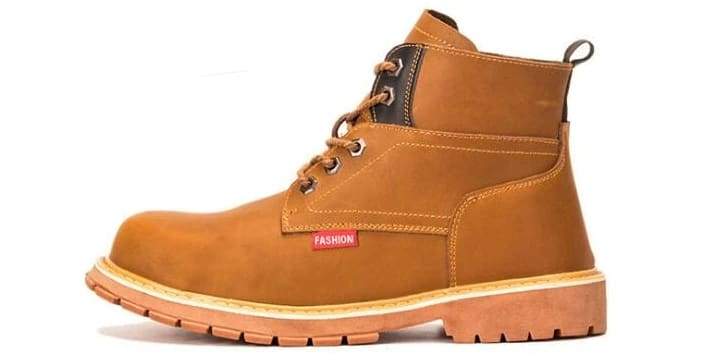 Mens Casual Boots Winter Work Safety Boots shoes - yellow / 37 - Winter Boots