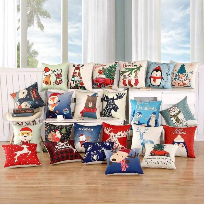 Merry Christmas Cushion Cover - Pendant & Drop Ornaments