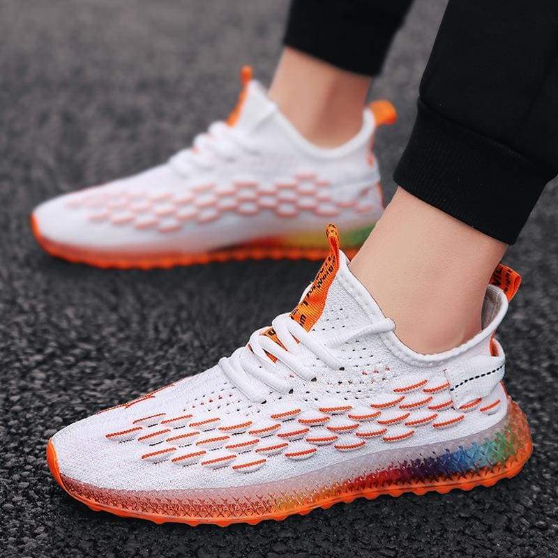 Mesh Breathable Sneakers Shoes For Men and Women - Orange / 39 - Sneakers shoes