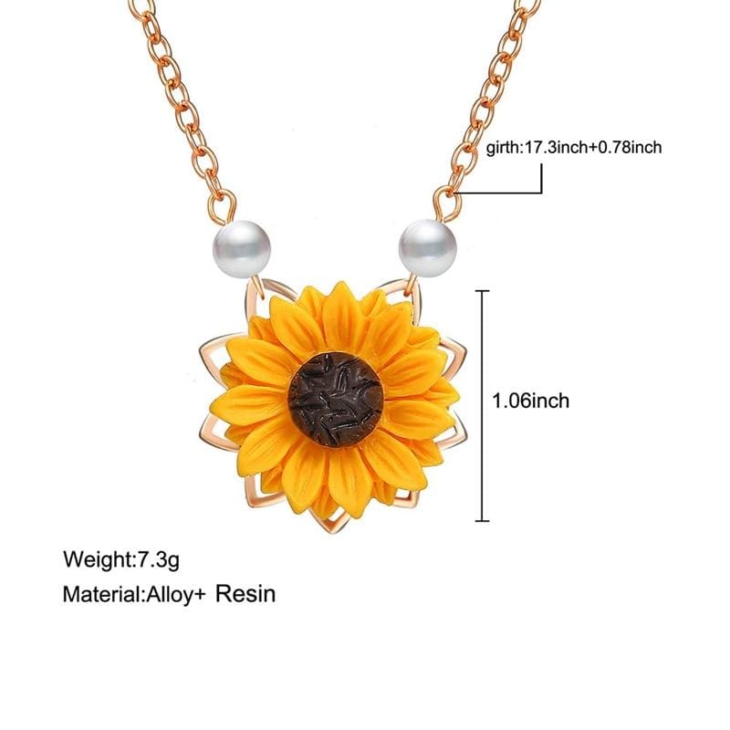 Mini Sunflower Pendant Necklace - Pendant Necklaces