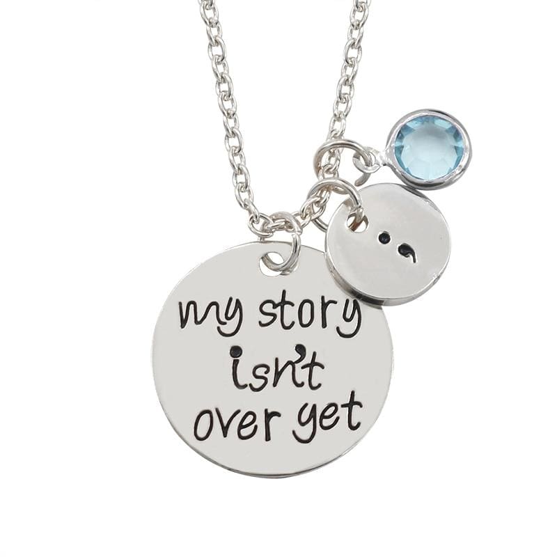 My Story Is not Over Yet Pendant - Silver Plated - Pendant Necklaces