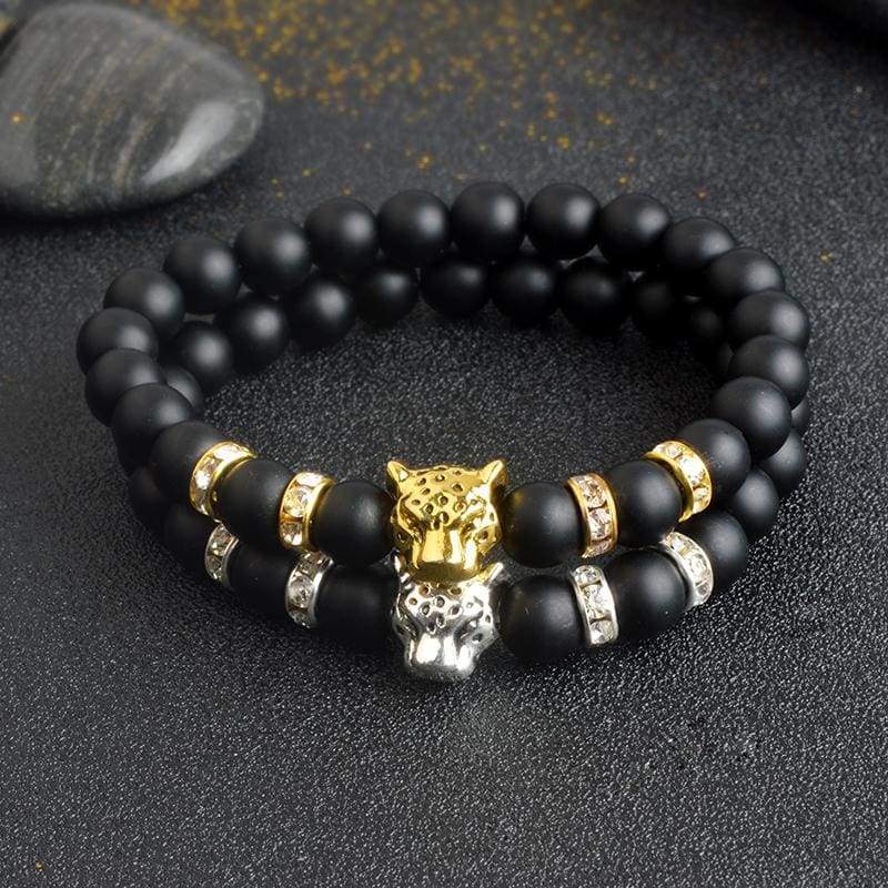 Natural Stone Leopard Bracelet For Men - Strand Bracelets