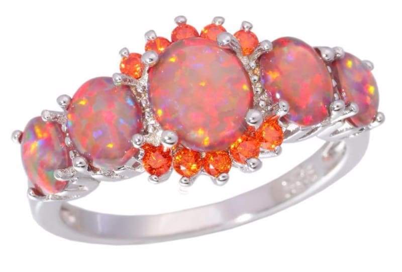 Orange Fire Opal Ring - 10 - Engagement Rings