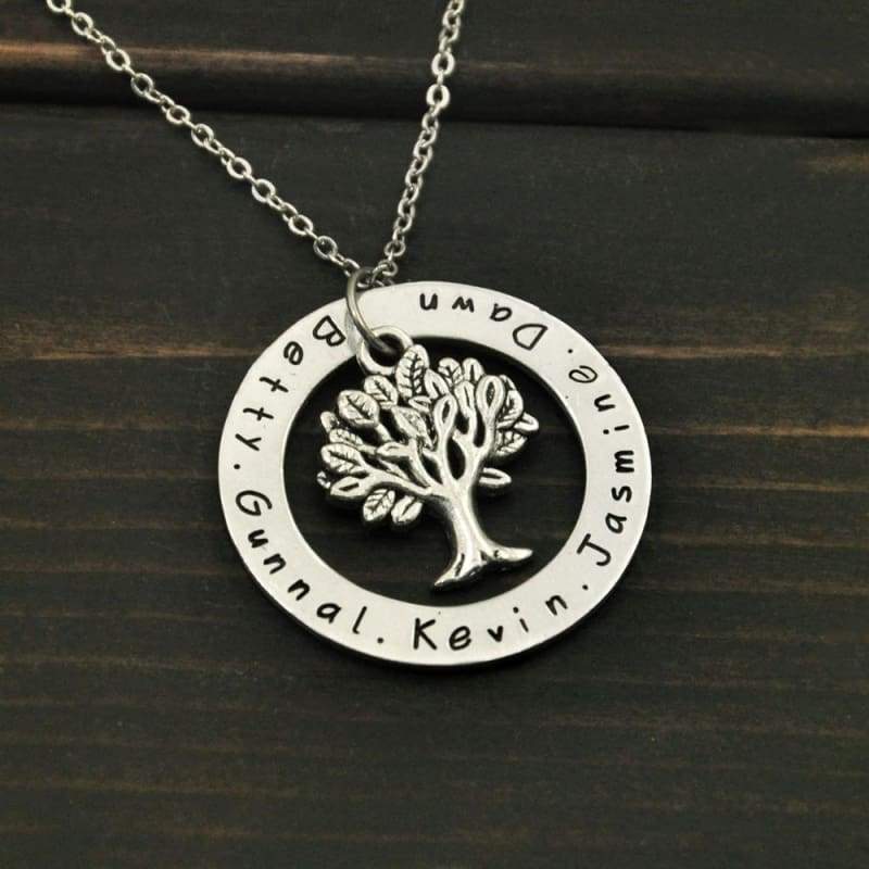 Personalized Family Tree Pendent - 40cm chain length - Pendant Necklaces