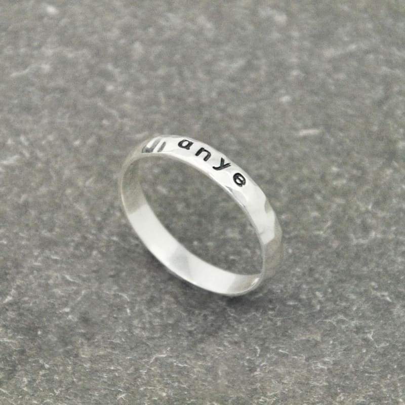 Personalized Stackable Name Ring. - Wedding Bands