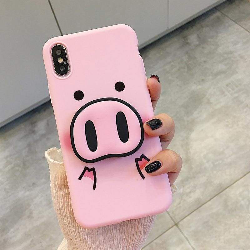 Pig case for iPhone with holder - Fitted Cases