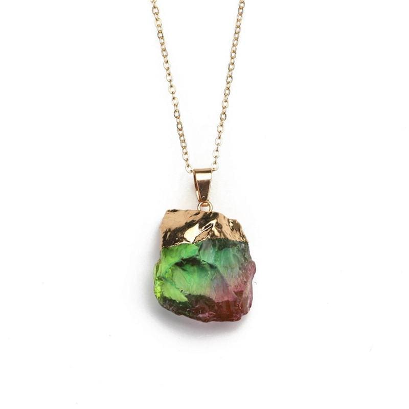 Pinksee Colorful Chakra Rock Necklace - Pendant Necklaces