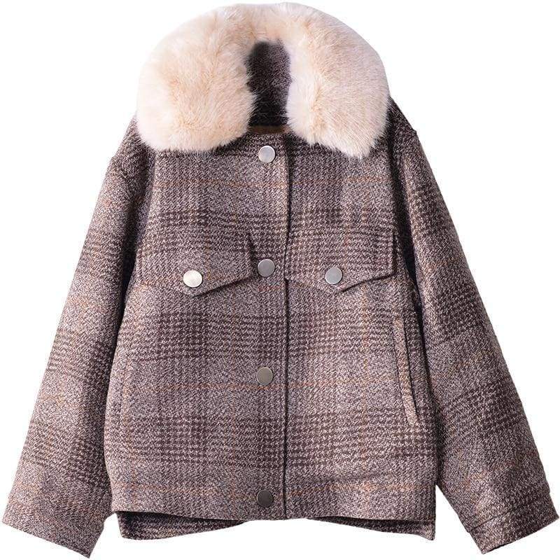Plaid Cardigan Coat Women Just For You - Women Coat