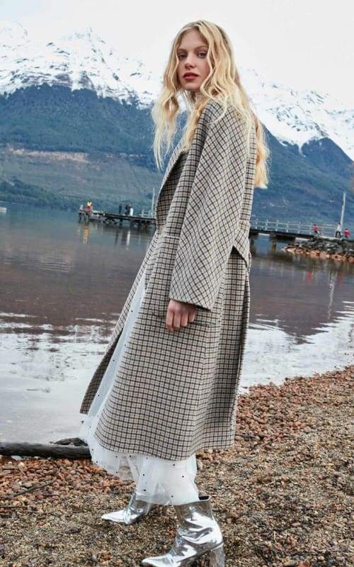 Plaid Wool Overcoat Just For You - Women Coat