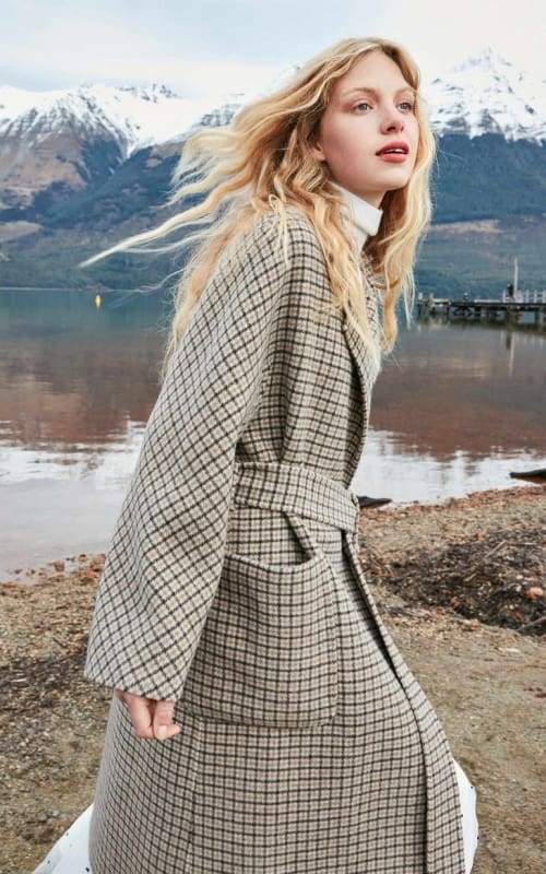 Plaid Wool Overcoat Just For You - Women Coat