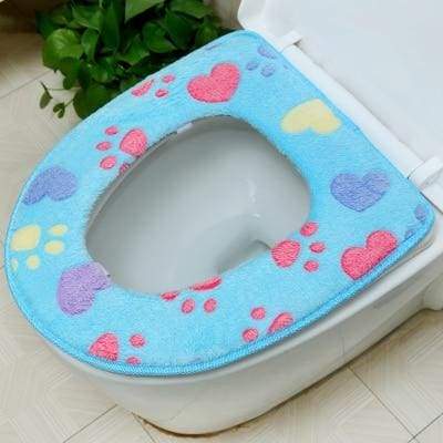 Plush Toilet Cover Just For You - blue Seat Cover - Toilet Seat Covers