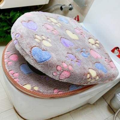 Plush Toilet Cover Just For You - coffee set - Toilet Seat Covers