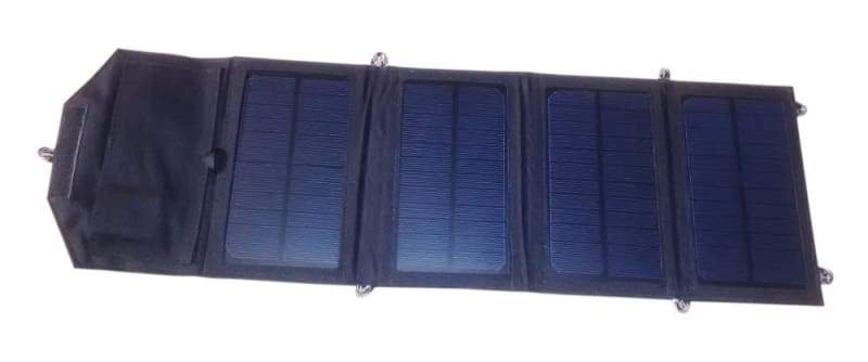 Portable solar panel charger - Black - Solar Cells