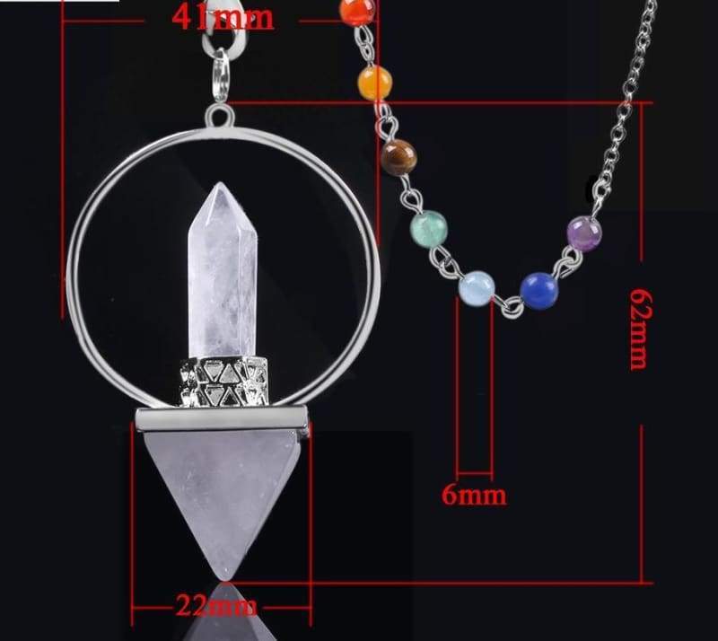 Reiki Healing Chakra Natural Stone Pendulum - Pendants