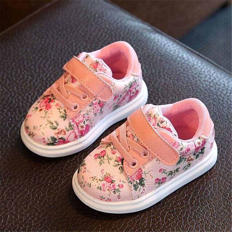 Retro Hip Floral Sneaker - First Walkers
