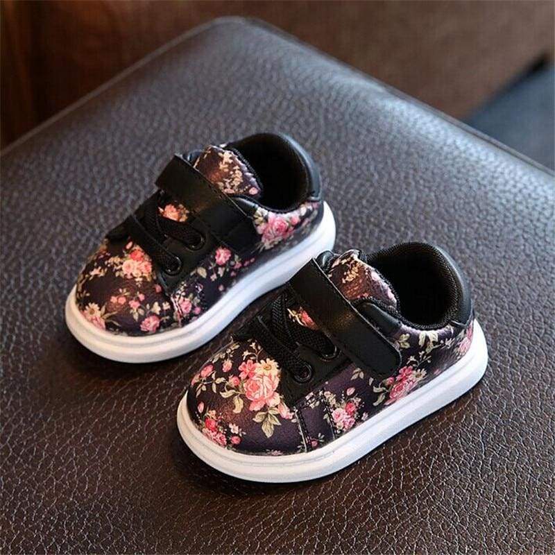 Retro Hip Floral Sneaker - First Walkers