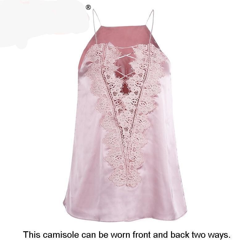 Reversible Laced Up Cami - Pink / M - Camis