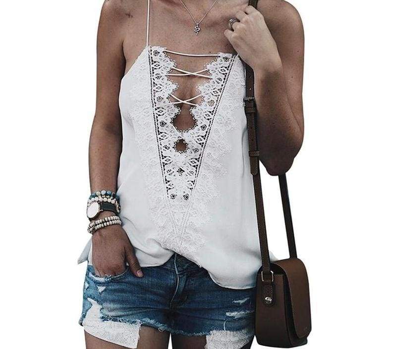 Reversible Laced Up Cami - Camis