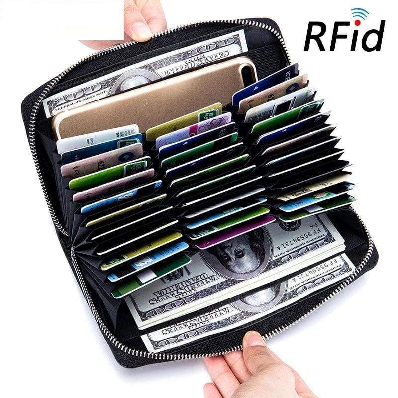 RFID Blocking Credit Card Wallet And Passport Organizer - Rose purple - Card & ID Holders