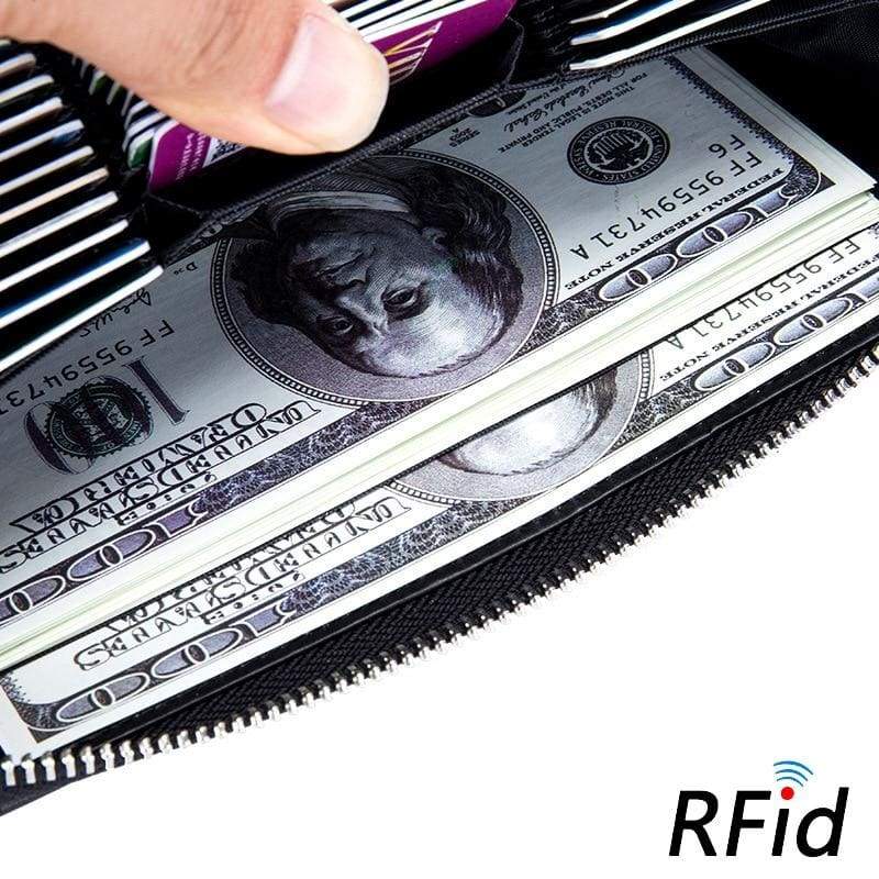 RFID Blocking Credit Card Wallet And Passport Organizer - Card & ID Holders