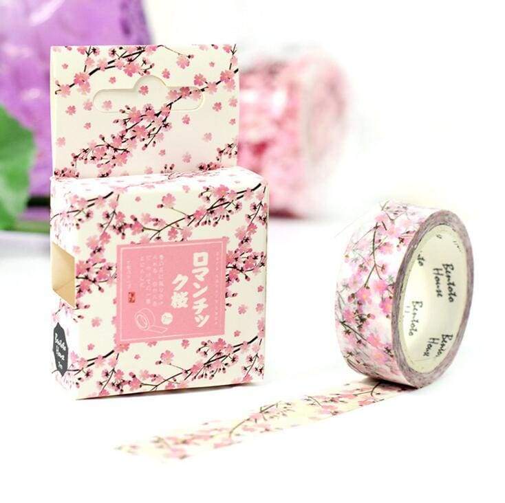 Romantic Cherry Blossom Washi Tape Art - Office Adhesive Tape