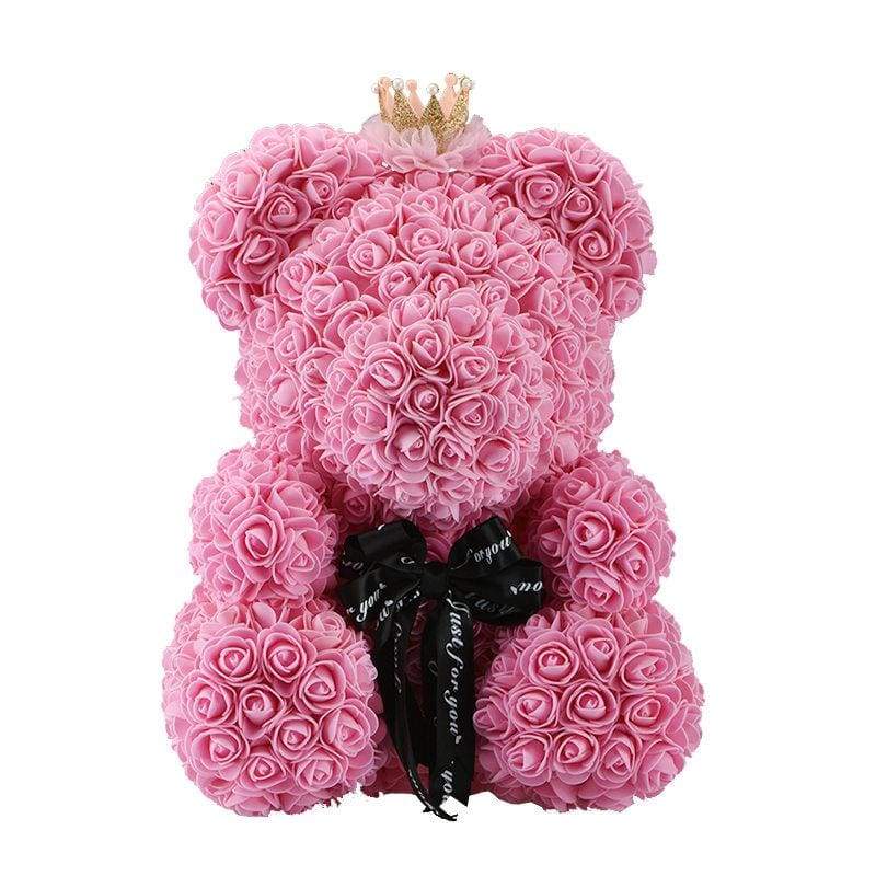 Rose Teddy Bear Just For You - 40cm pink crown - Teddy Bear