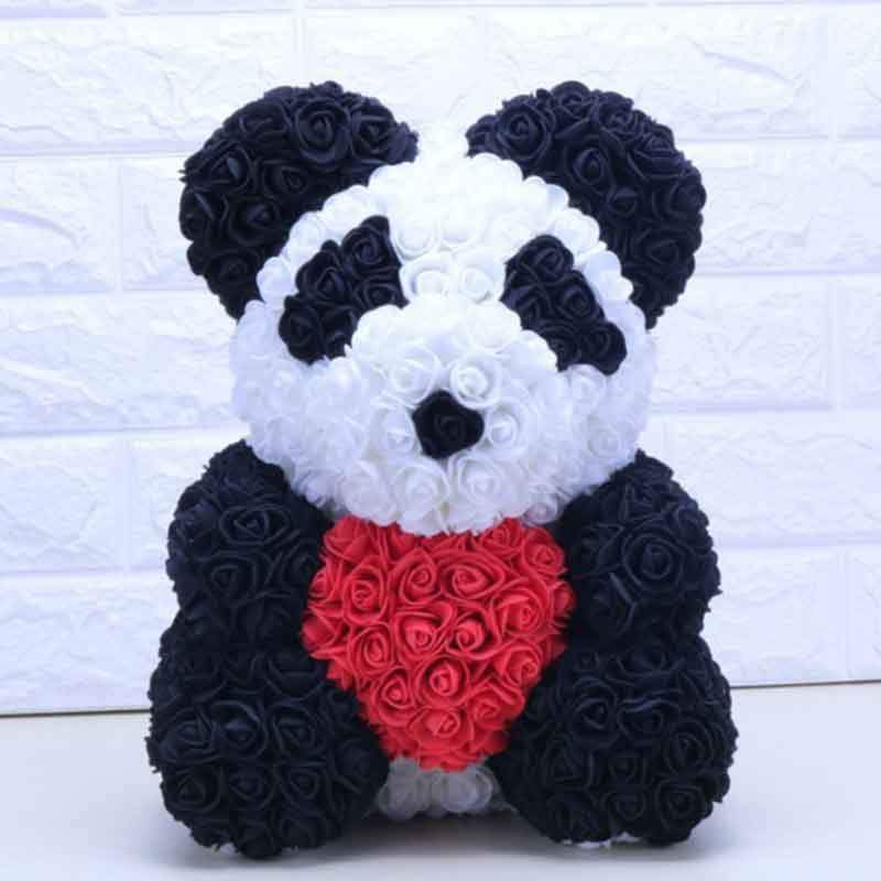 Rose Teddy Bear Rabbit Dog Panda Unicorn - Panda with heart - Teddy Bear