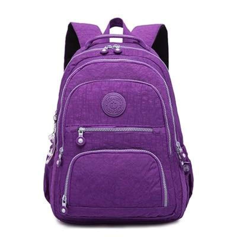 School Backpack for Teenage - light purple / 27CMX13CMX37CM 1368 - Backpacks