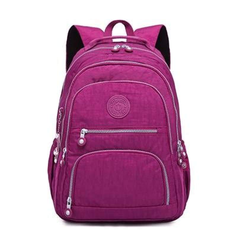 School Backpack for Teenage - purple red / 27CMX13CMX37CM 1368 - Backpacks