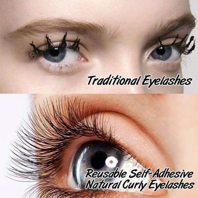 Self-adhesive natural curly eyelashes - False Eyelashes