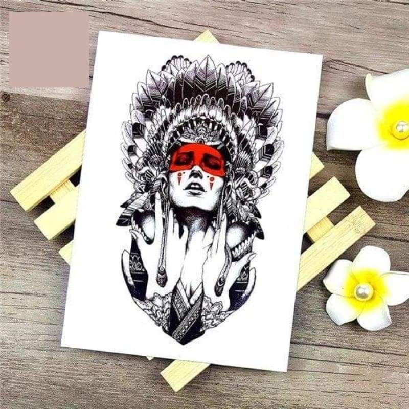 Sexy cool beauty tattoo - HB414 - Temporary Tattoos