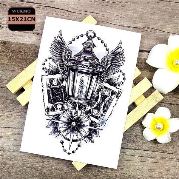 Sexy cool beauty tattoo - HB531 - Temporary Tattoos