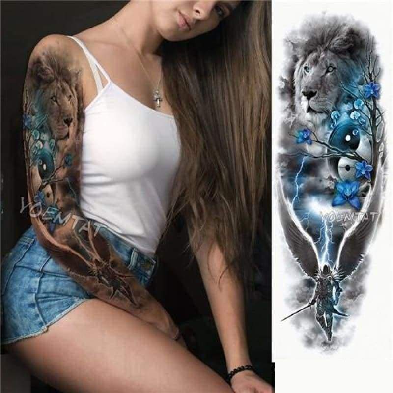 Sexy Large Arm Sleeve Tattoo Temporary Tattoos 