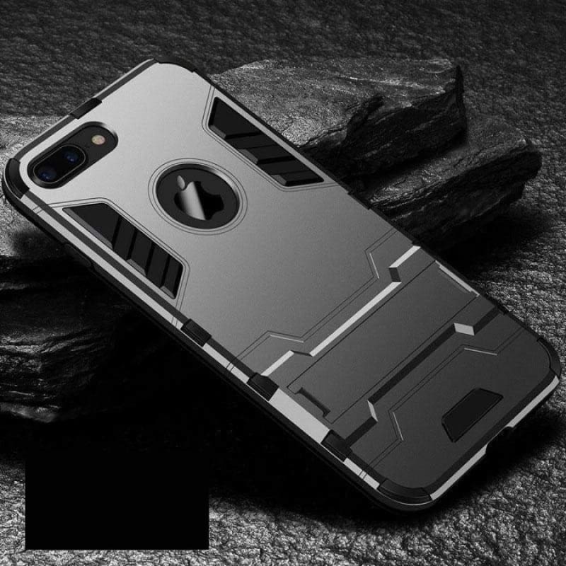 Shockproof Armor Phone Case For IPhone - Deep Air Ash / For iphone X - Fitted Cases