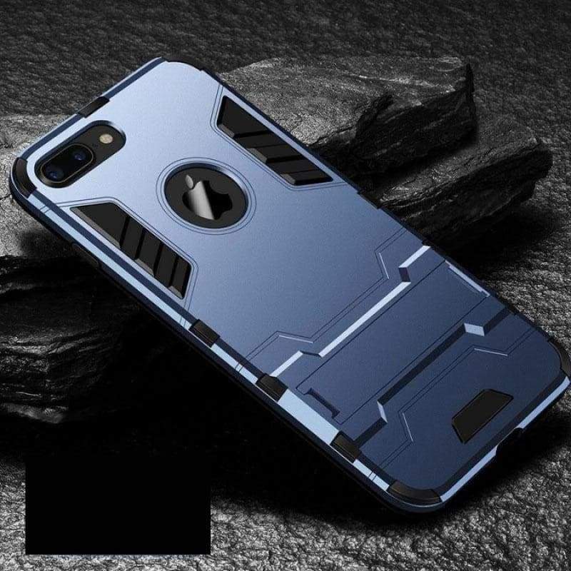 Shockproof Armor Phone Case For IPhone - Navy Blue / For iphone X - Fitted Cases