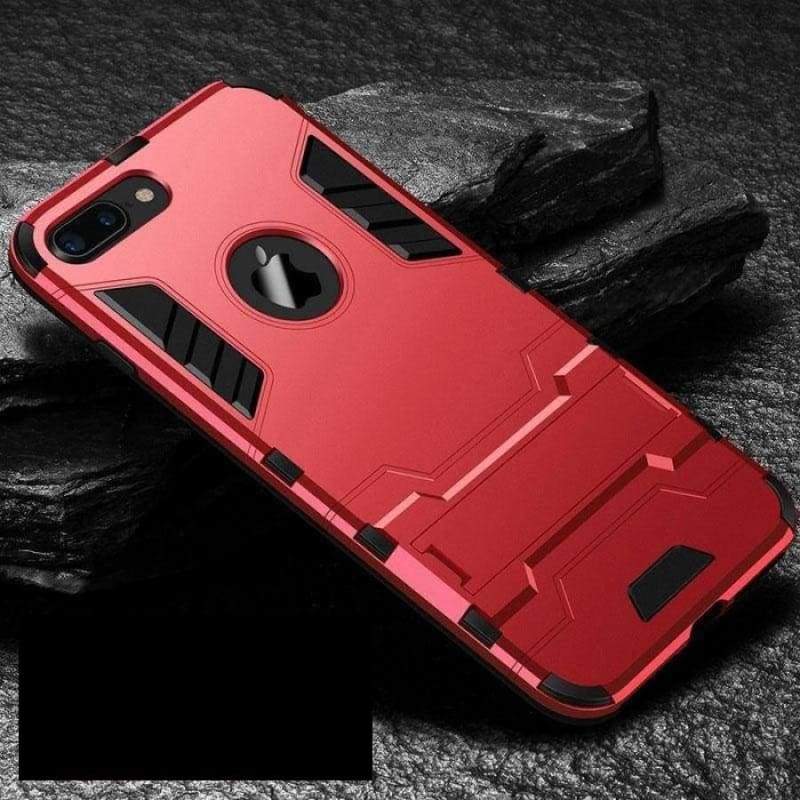 Shockproof Armor Phone Case For IPhone - Red / For iphone X - Fitted Cases