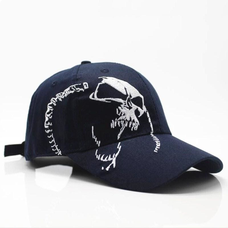 Skull Embroidery Baseball Cap - Baseball Caps