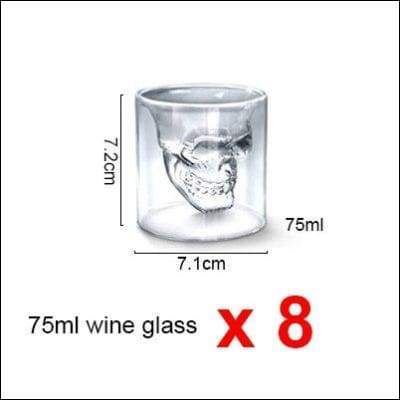 Skull head cup set Just For You - 75ml x 8 - Beer Steins