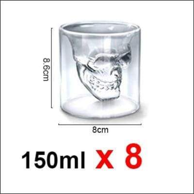 Skull head cup set Just For You - 150ml x 8 - Beer Steins
