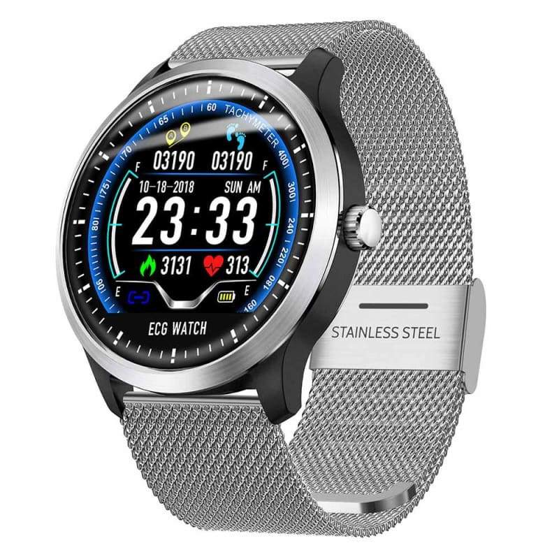 Smart Watch ECG + PPG Just For You - Silver Metal - Smart Watches1